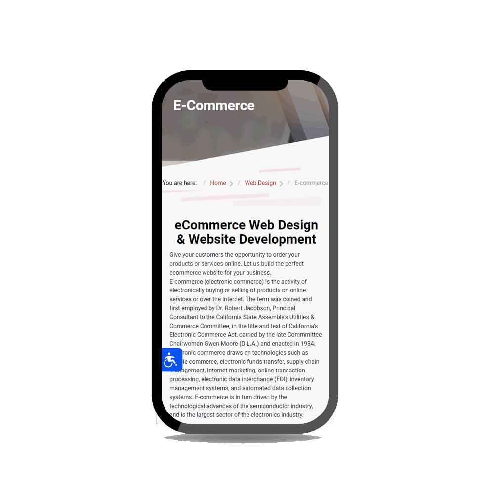 Responsive mobile phone without sidebar